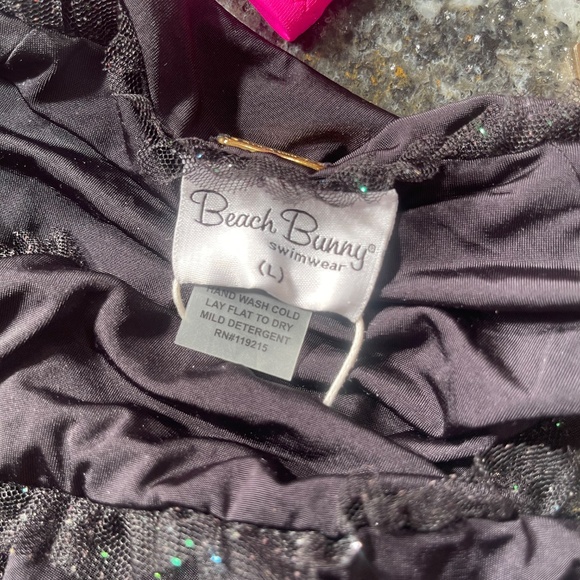 NWOT 34A bikini bombshell lotus pink and L beach bunny tulle bottoms - Picture 2 of 13